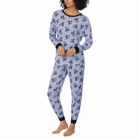 Disney Women's Lounge Set Mickey Mouse Blue 2-piece Cozy NWT - Picture 7 of 11